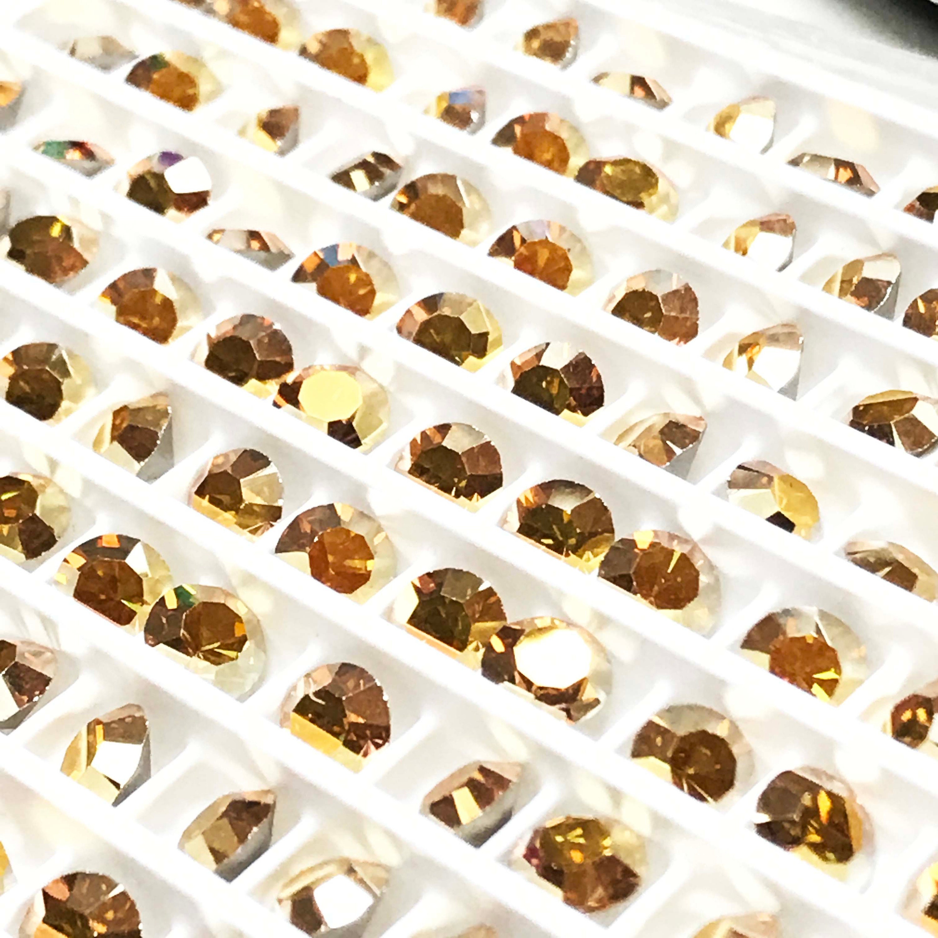 Crystal Sunrise Preciosa Chaton Rhinestones 12 Foiled | Etsy