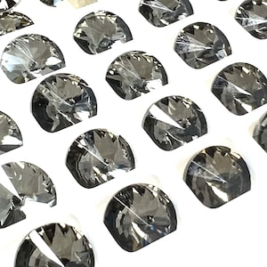 12mm Black Diamond Illuminate Rivoli Crystal Rhinestones (2), Foiled, Round