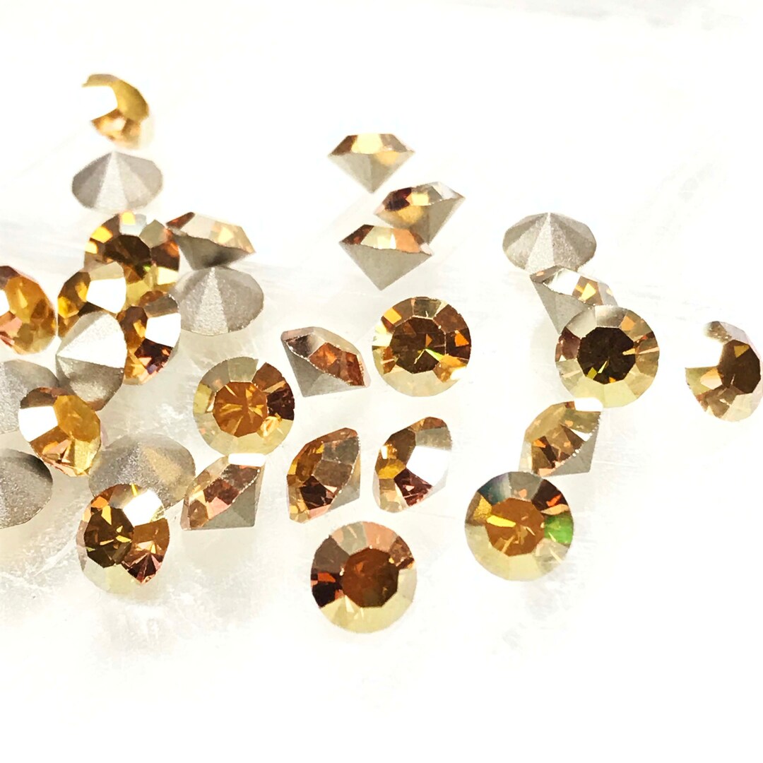 Crystal Sunrise Preciosa Chaton Rhinestones (12), Foiled, 29ss, Ss29 ...