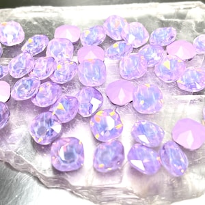 12mm Cushion Cut Rhinestone, Purple Gossamer Crystal, (2), Foiled, 4470