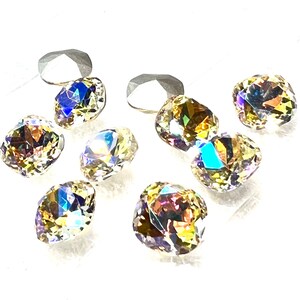 12mm Cushion Cut Rhinestone, Paradise Shine Crystal, (2), Foiled, 4470