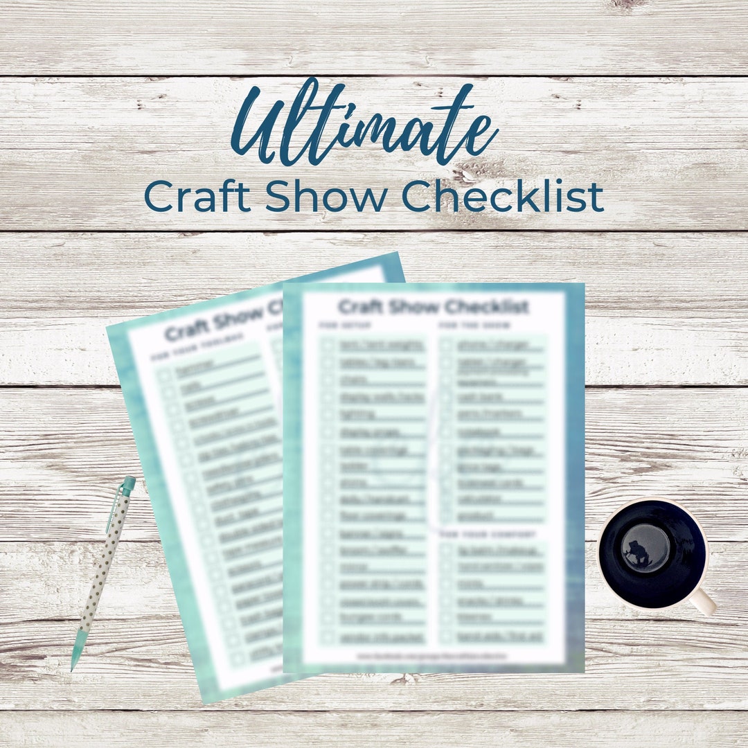 Ultimate Craft Show Checklist Printable for Art Fair Vendors, Instant ...