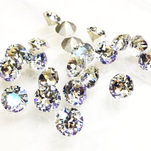 Pierres chaton clair de lune, Aurora, métallisé, 39s, ss39, 8 mm, rond, 1088