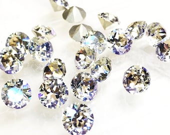 Pietre Chaton di cristallo Moonlight, Aurora, laminate, 39ss, ss39, 8 mm, rotonde, 1088
