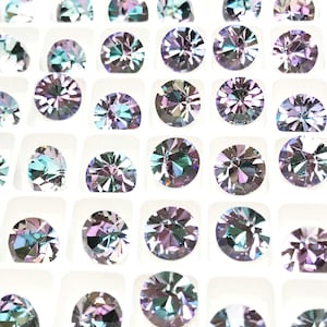 8mm Vitrail Light Preciosa Crystal Chaton Stones, Foiled, 39ss, ss39, Round, Maxima