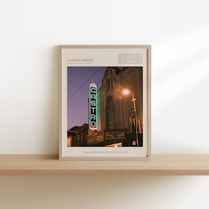 Castro St Poster | Bay Area, California Wall Art Print | Printable Digital Download File