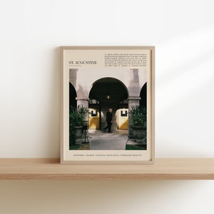 St. Augustine Florida Poster, Wall Art Print | Printable Digital Download File