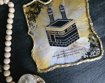 Hajj Mubarak Resin Plaque | Kaaba Inspired Islamic