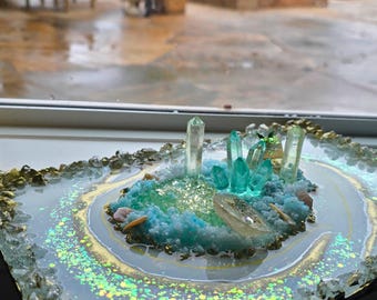 Luxurious Jewelry Tray / Geode Display Tray