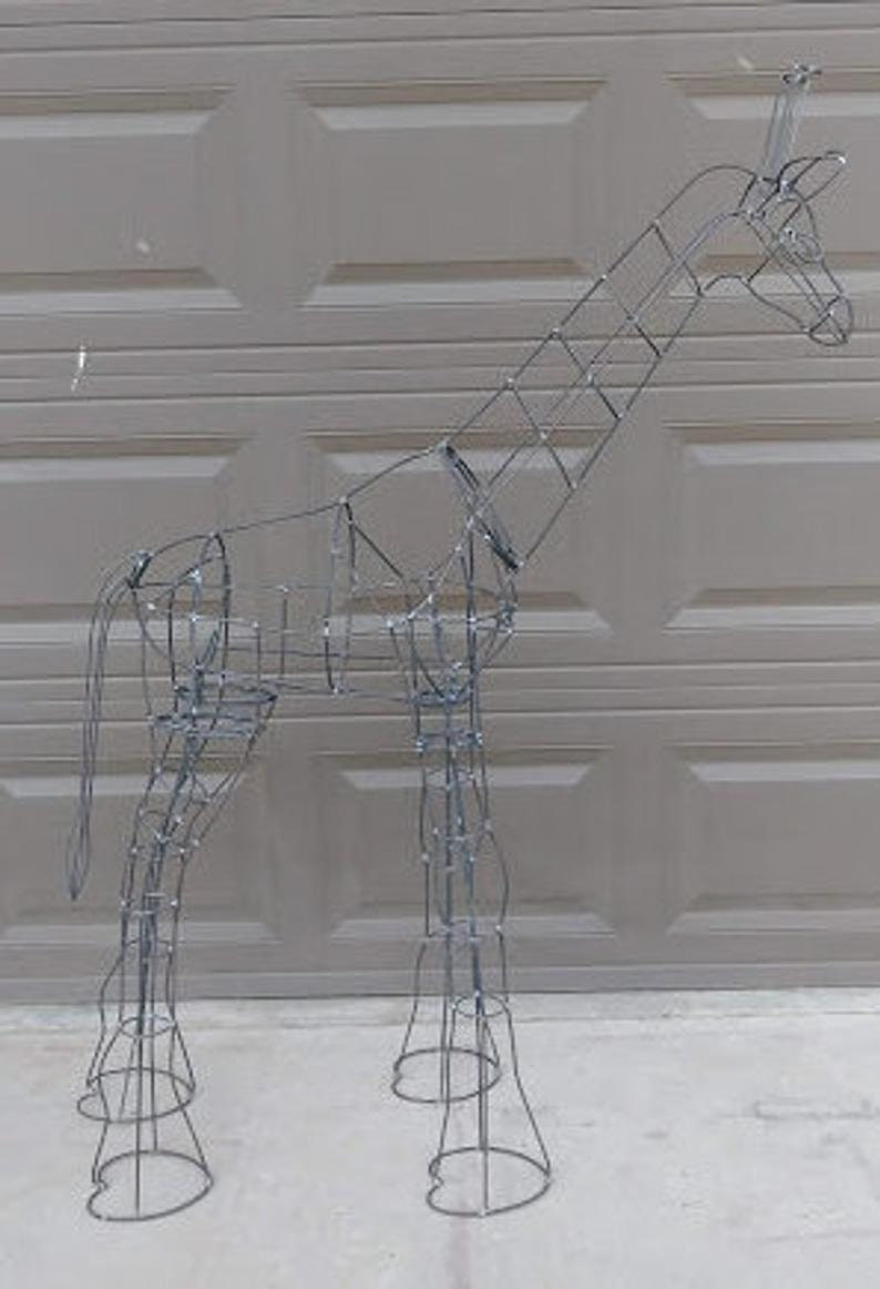 Giraffe Topiary Frame 5 Foot Tall Made in Fresno California Etsy