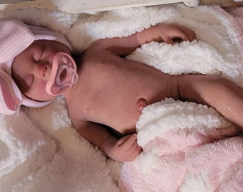 Muñeca de silicona suave de 16 pulgadas, recién nacida prematura, anatómicamente correcta