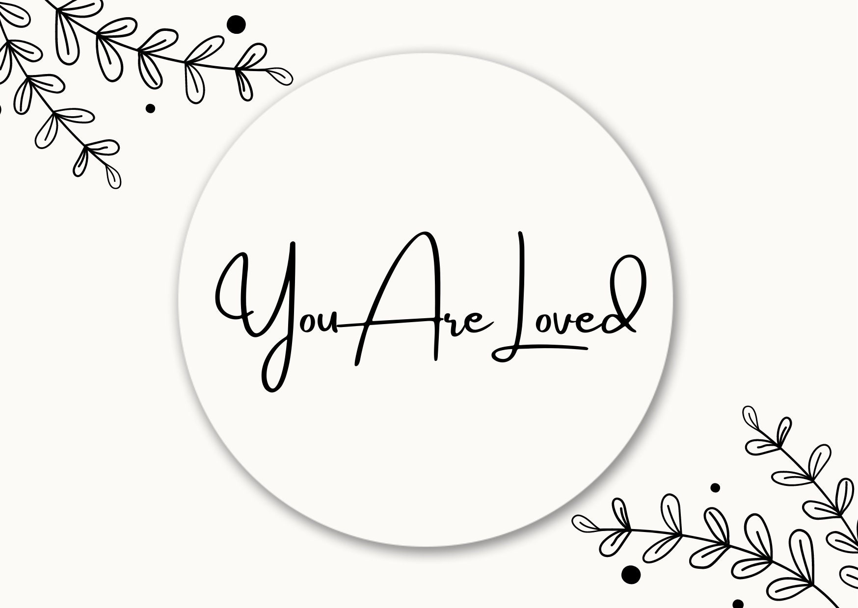 Printable Minimalist Digital Download You Are Loved Card, You Are Loved ...
