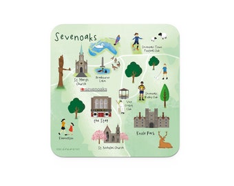 Sevenoaks Map Coaster