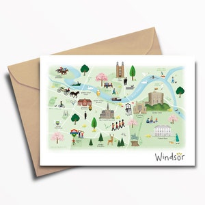 Windsor wenskaart / kaart / kunst / print / kaart