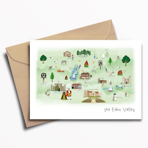 Eden Valley wenskaart / kaart / kunst / print / kaart
