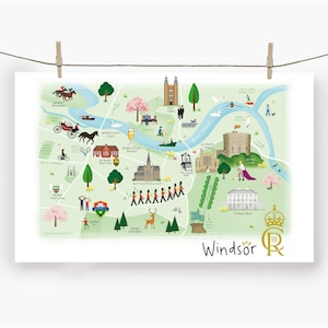 Windsor Tea Towel - Towel / Map / Art / Print / Gift