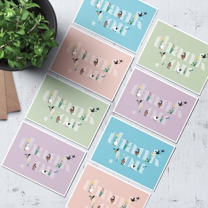 Tarjetas de agradecimiento inspiradas en Sevenoaks Wildlife Reserve - Paquete de 10 tarjetas, A6 con sobres