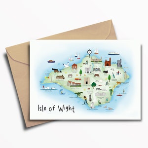 Isle of Wight Karte / Karte / Kunst / Druck / Karte
