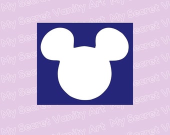 Mickey Mouse (3 sizes) Makeup Swatch Stencil Sticker