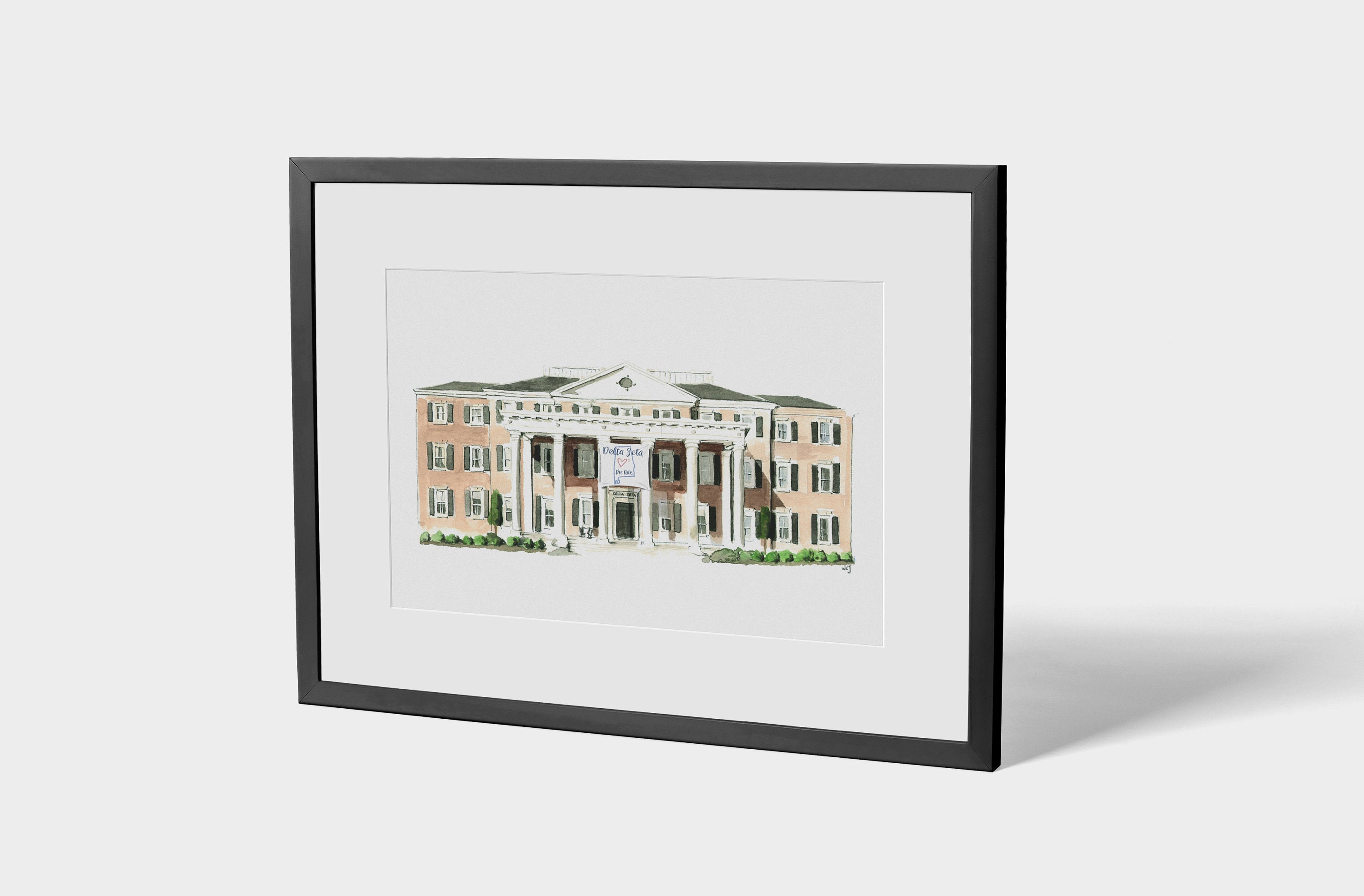 Alabama DZ House Watercolor Print Etsy