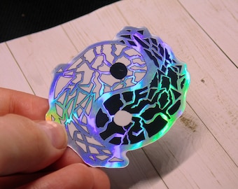 Pegatina holográfica Yin y Yang