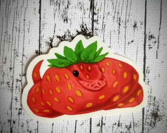 Pegatina de serpiente de fresa, pegatina de vinilo