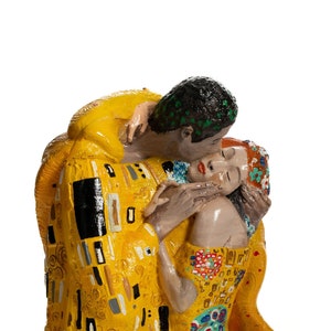 Klimt 【接吻】レプリカ グスタフ・クリムト 接吻 6号 立体複製名画 美術品 レプリカ