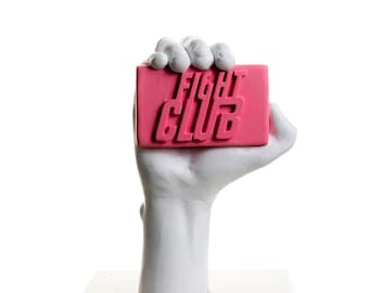 Standbeeld van Fight Club, Popart ontwerp, decoratieve sculptuur, popart buste. (Fight Club Zeepreep)