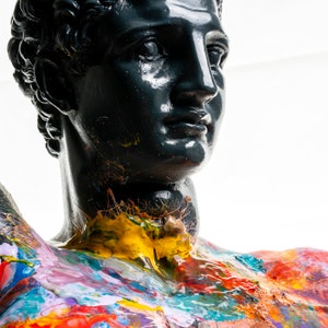 Pop art sculpture, Hermes Bust, Ancient Greek Sculpture, Contemporary Sculpture, Free Shipping BIG SIZE