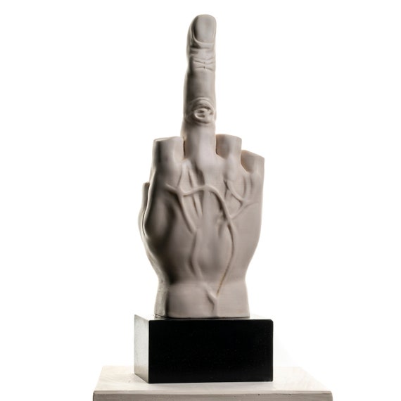 Middle Finger Statue, L.O.V.E Milan, Art Nouveau Sculpture, Expressionist  Statue 