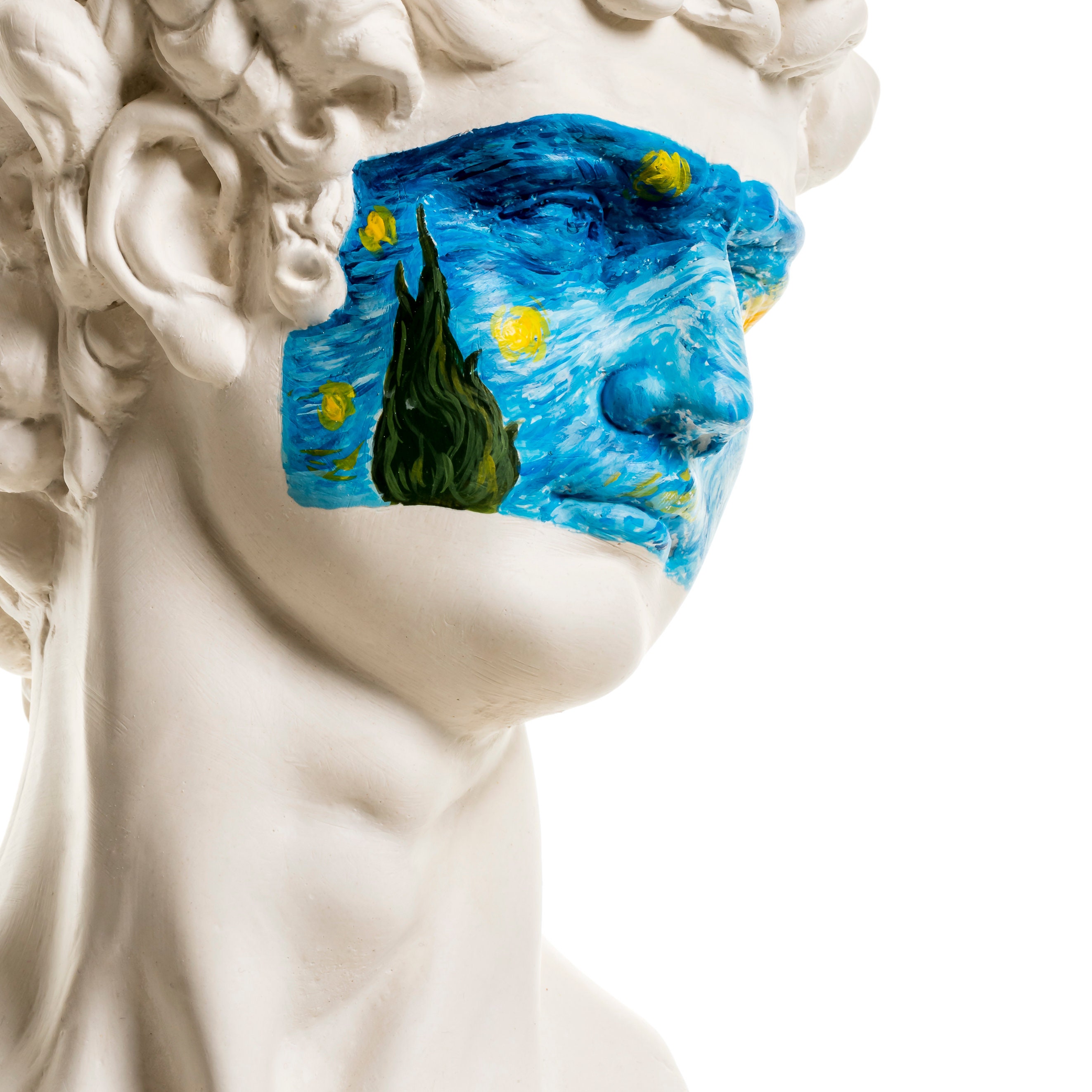David Sculpture Pop Art David Statue Starry Night David Etsy