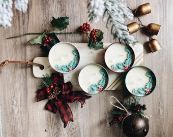 Winter Candle Gift Set: Soy Wax Holiday Scents
