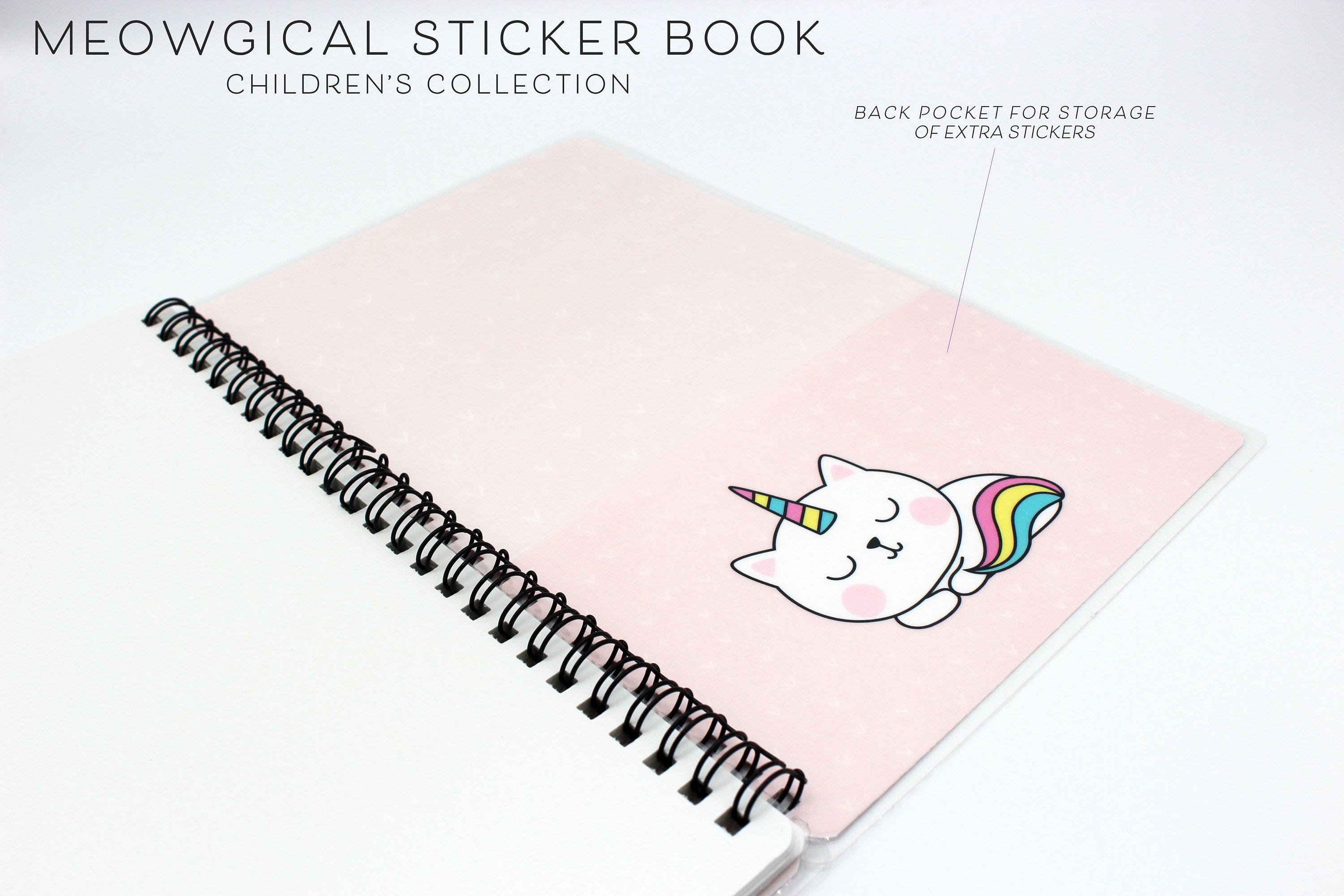 Blank REUSABLE Sticker Book for Kids With 25 Double Sided Pages, 6 X 9