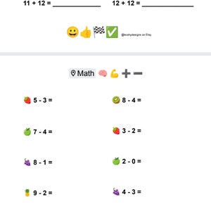 Printable Math Worksheets | Educational and Fun Activities | Digital Download PDF | Grades K-5 | Home School