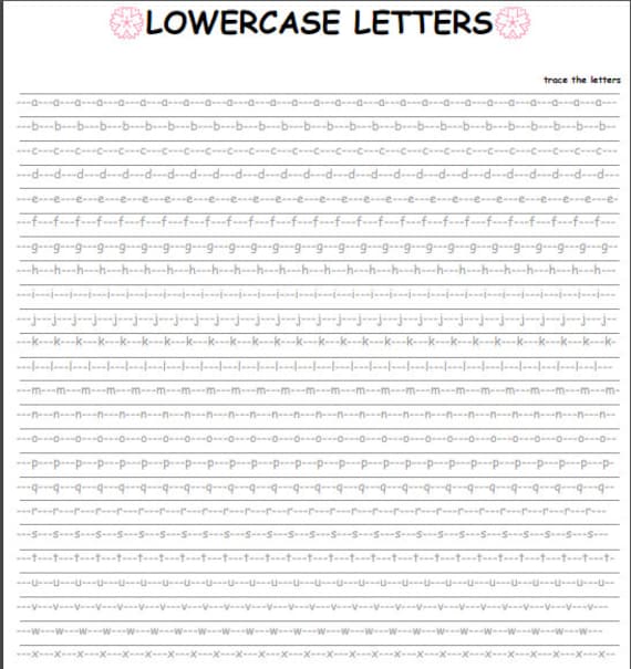 printable handwriting worksheets uppercase and lowercase etsy ireland