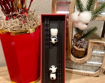 gift for her/him-chopsticks Gift Set(2 pairs and holders)with with wooden box- 3 different wood chopsticks