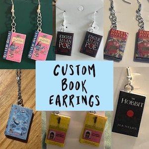 Pendientes de libro personalizados