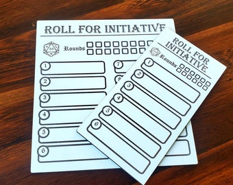 Initiative Tracker | Roll For Initiative | Dry Erase Tracker| Whiteboard Tracker | Rounds Tracker