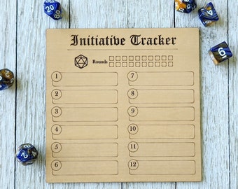 Initiative Tracker | Spell Slot Tracker| Dry Erase Tracker| RPG Turn Tracker | DND Conditions