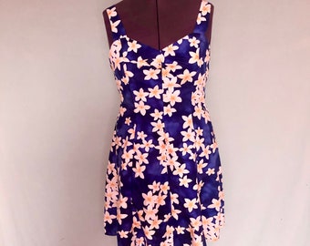 Vintage 1990’s Royal Creations Hawaiian Floral Sun Dress
