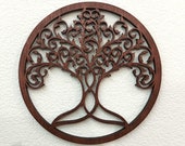 Tree of life wall art, Family tree wood wall hanging, Boho wall decor, Wiccan gift, Mother 39 s day gift