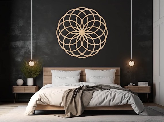 Lotus of life wooden wall decor, Sacred geometry Mandala Extra large wall art , Flower of Life, Spiritual wall art, Unique Wedding gift