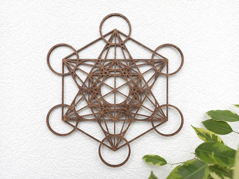Metatrons Cube Wall Decor Sacred Geometry Wall Art Yoga Etsy