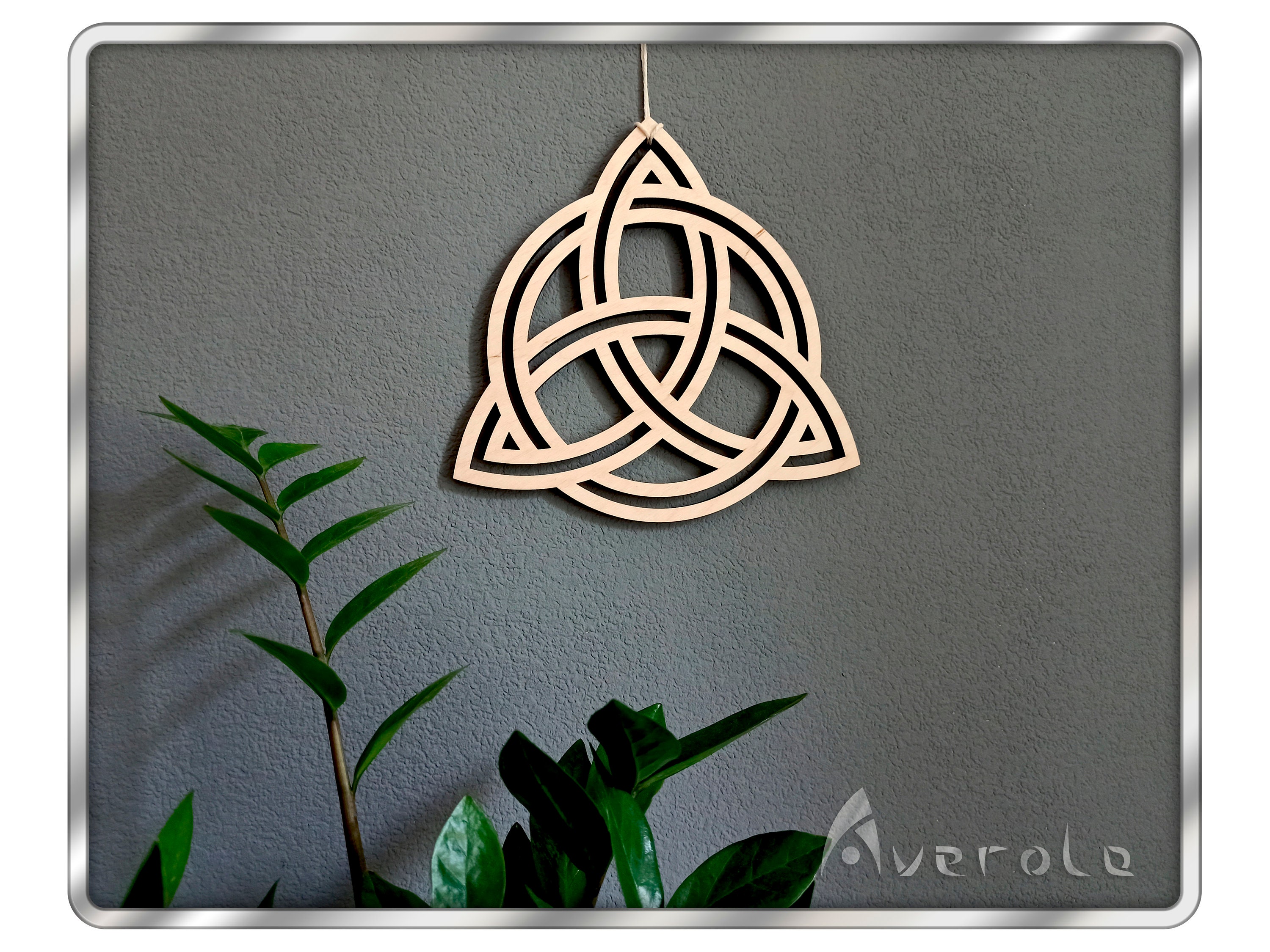 Irish celtic knot wood wall art Trinity knot wall hanging Etsy
