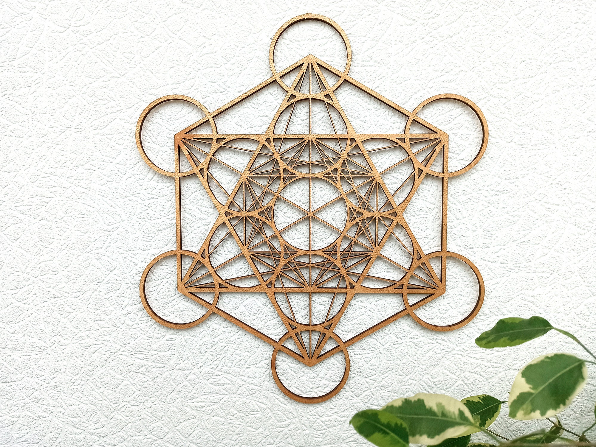 Metatrons Cube Wall Decor, Sacred Geometry Wall Art, Yoga Studio Decor ...