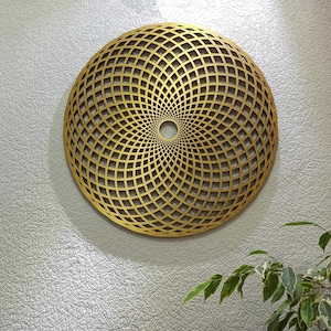 Torus Yantra wood wall decor, Sacred geometry wall art, Flower of Life, Large Mandala Bedroom wall hanging, XL 30&quot; luxury Gift for home