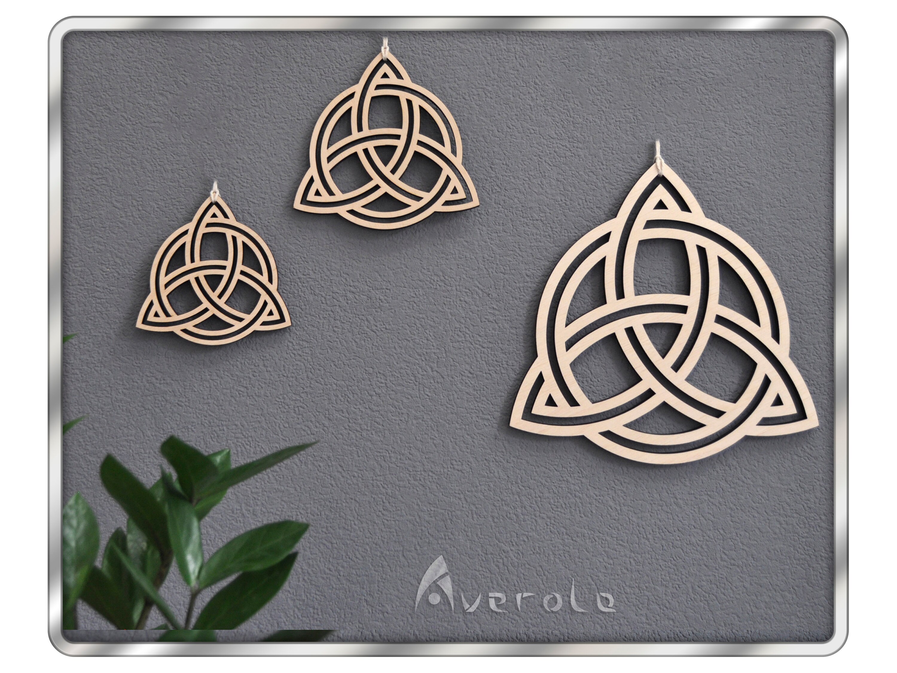 Irish celtic knot wood wall art Trinity knot wall hanging Etsy