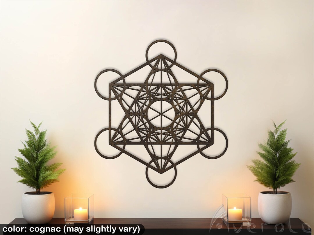 Metatron Crystal Grid Wall Art, Sacred Geometry Wall Art, Flower of ...