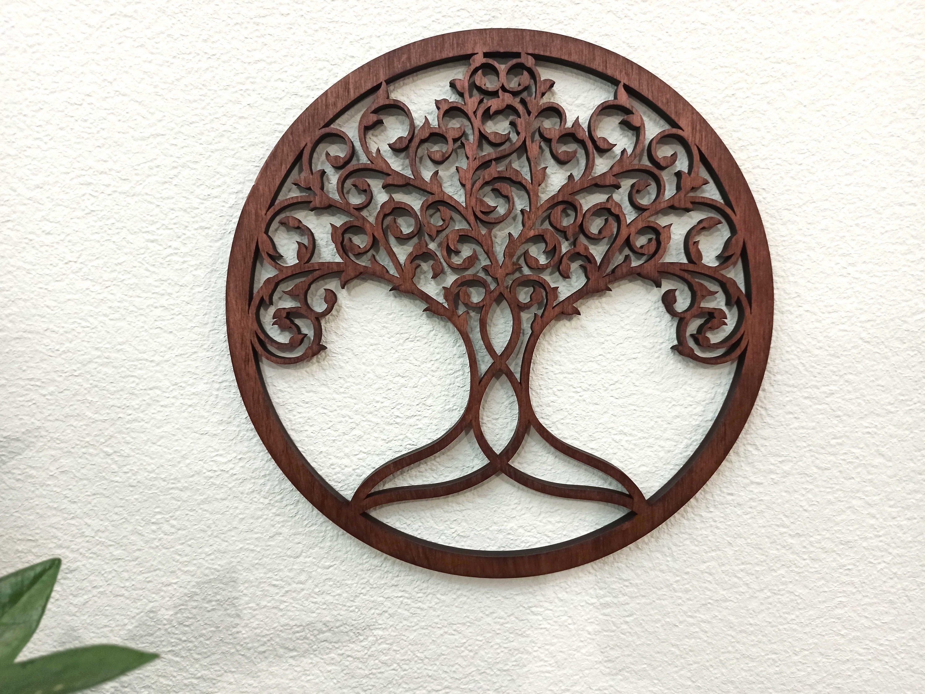 Tree of life wall art Family tree wood wall hanging Boho Etsy