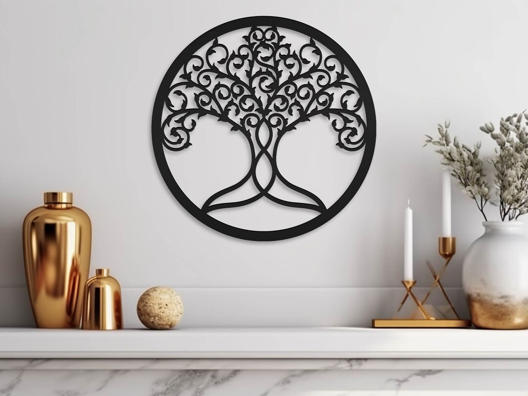 Tree of Life Wall Art Family Tree Wood Wall Hanging Boho Etsy